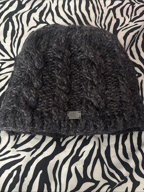 The North Face Dark Charcoal Cable Knit Beanie